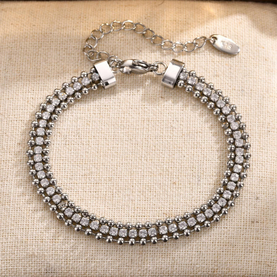 Radiance Layered Tennis Bracelet in Silver