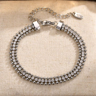 Radiance Layered Tennis Bracelet in Silver